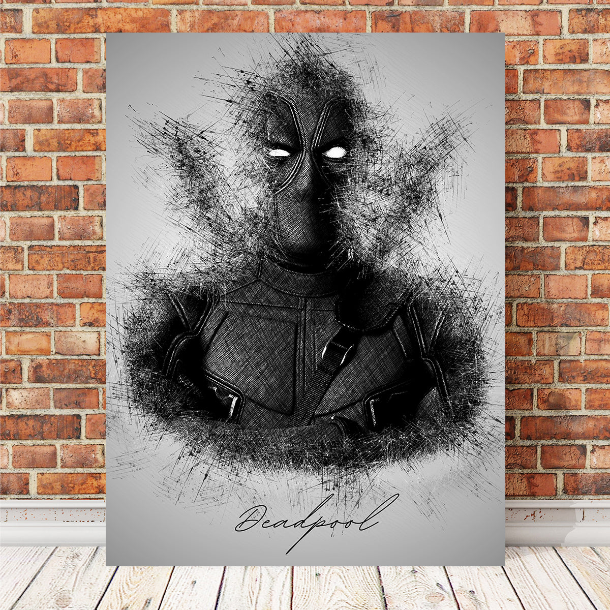 Stunning DeadPool Sketch Wall Art for Your Home Decor