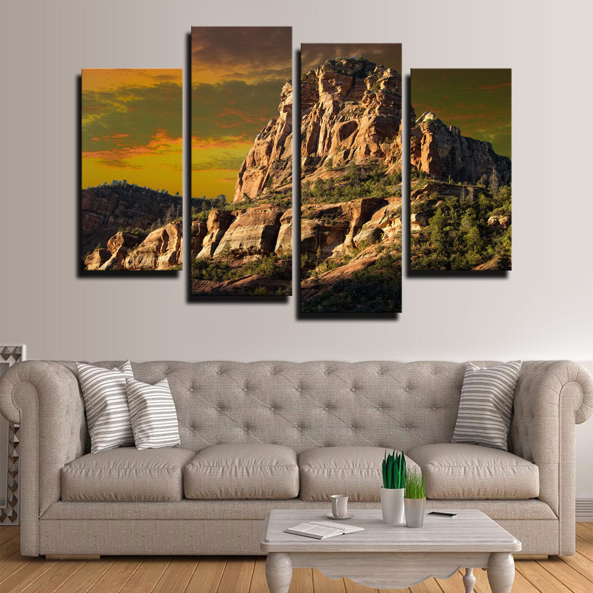 Stunning Red Rock Mountain in Sedona Wall Art for Your Home Decor
