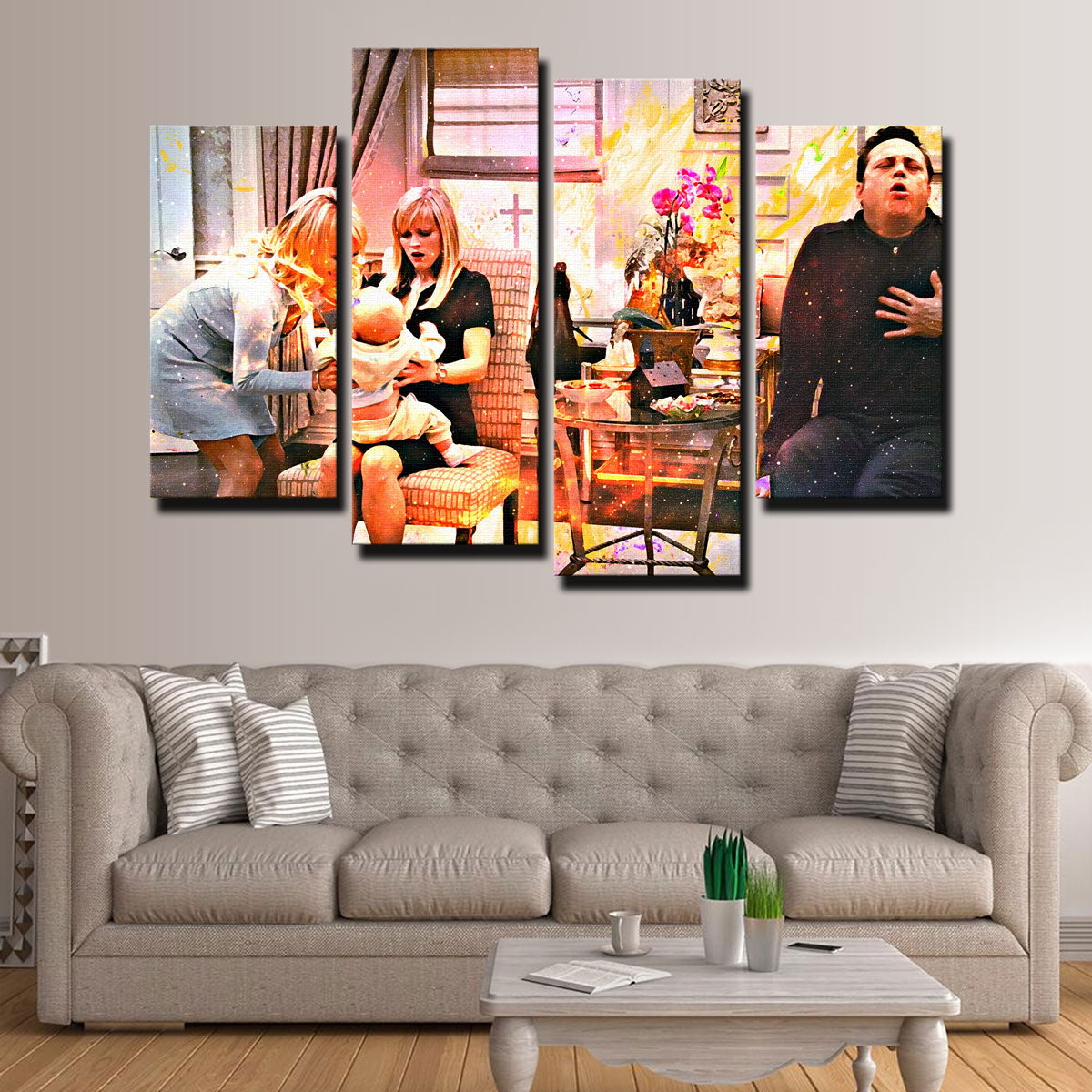 Exquisite Four Christmases Wall Art for Festive Decor