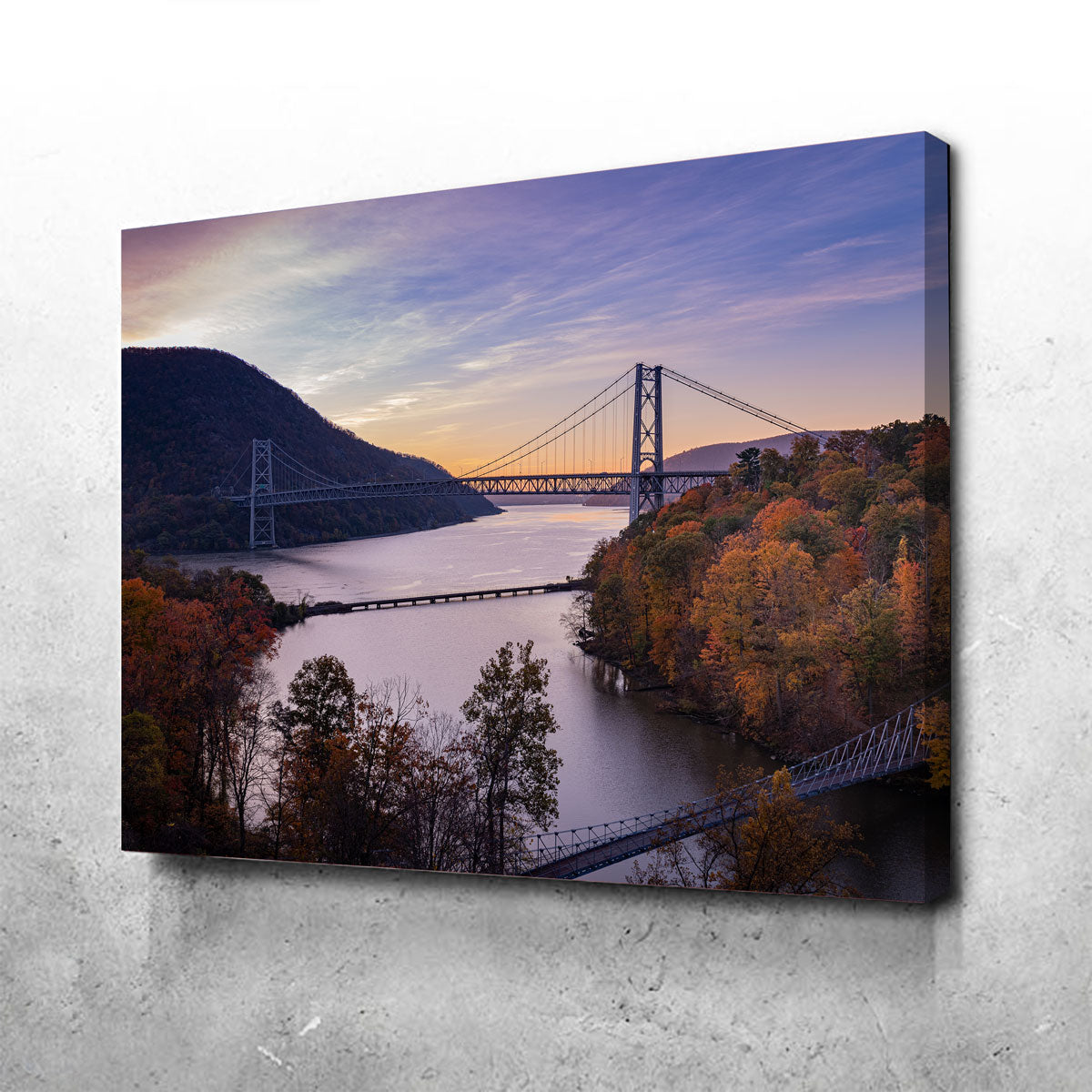 Stunning Purple Heart Bridge Wall Art by Dennis Maida