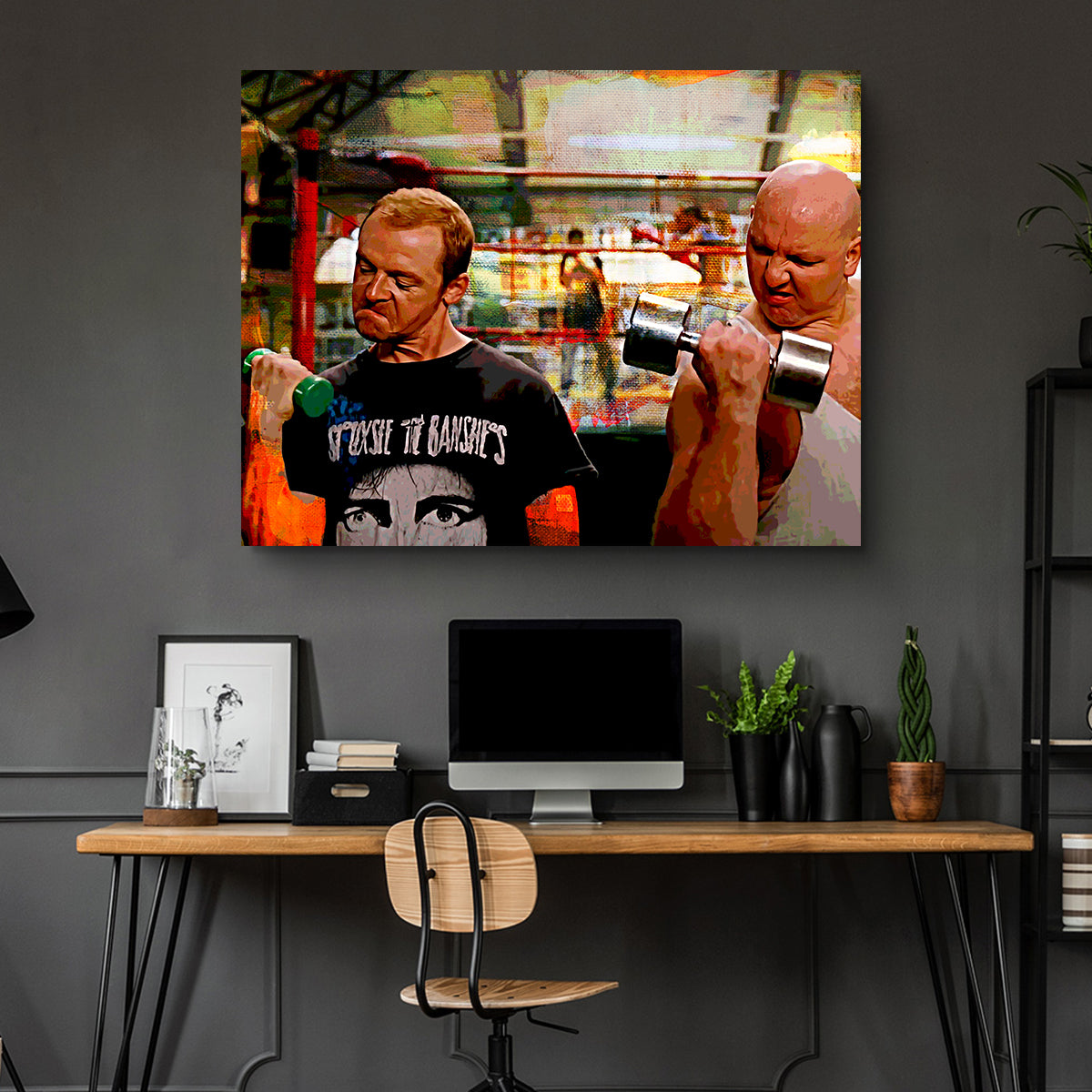Run Fatboy Run Stylish Dumbbells Wall Art for Fitness Enthusiasts