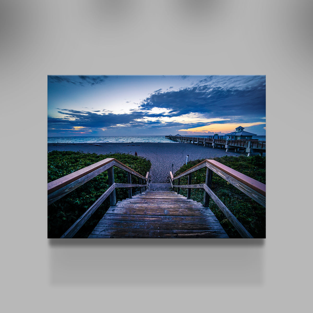 Stunning Steps to Juno Beach Pier Wall Art by Charity Dos Santos