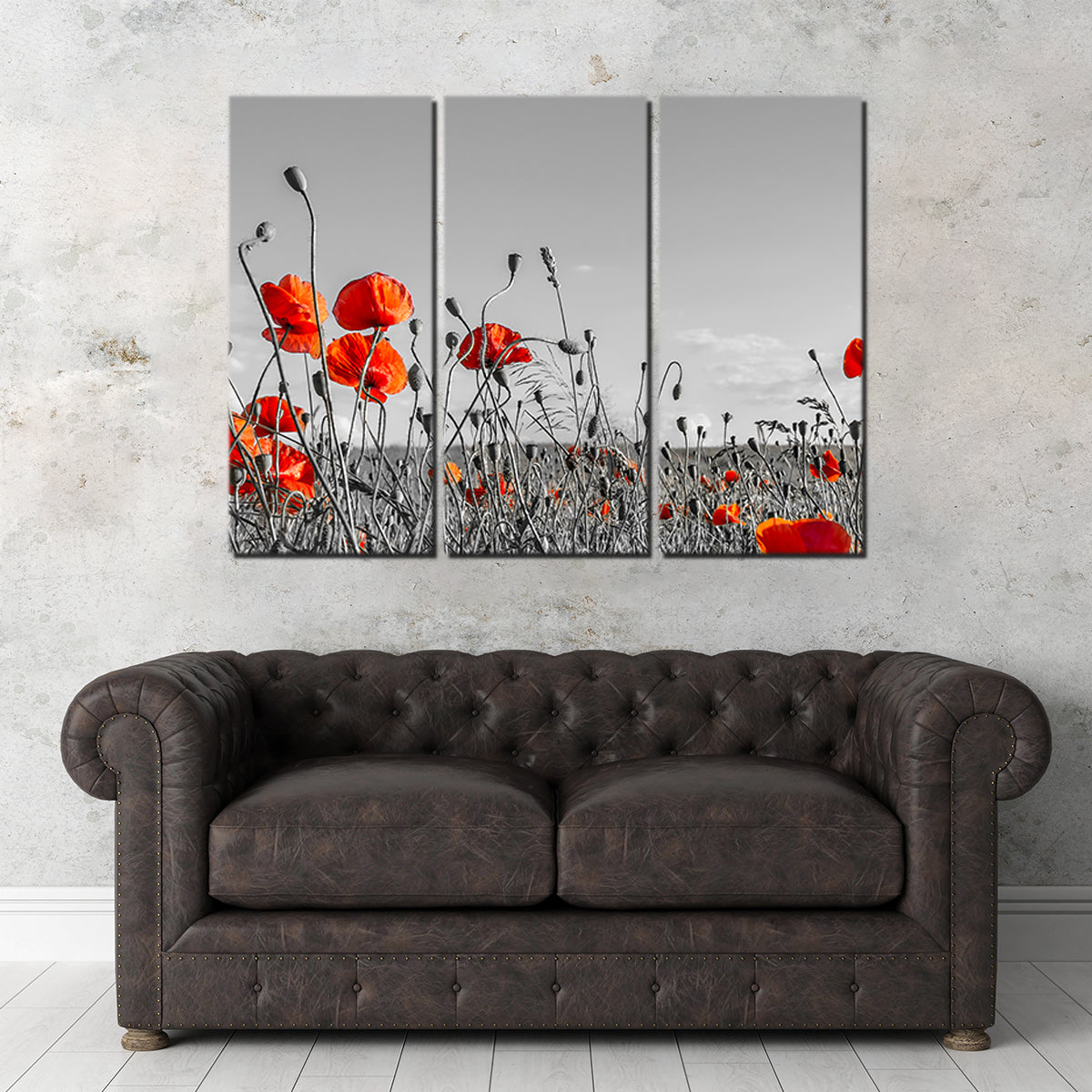 Gorgeous Lovely Poppy Field Wall Art for Home Decor
