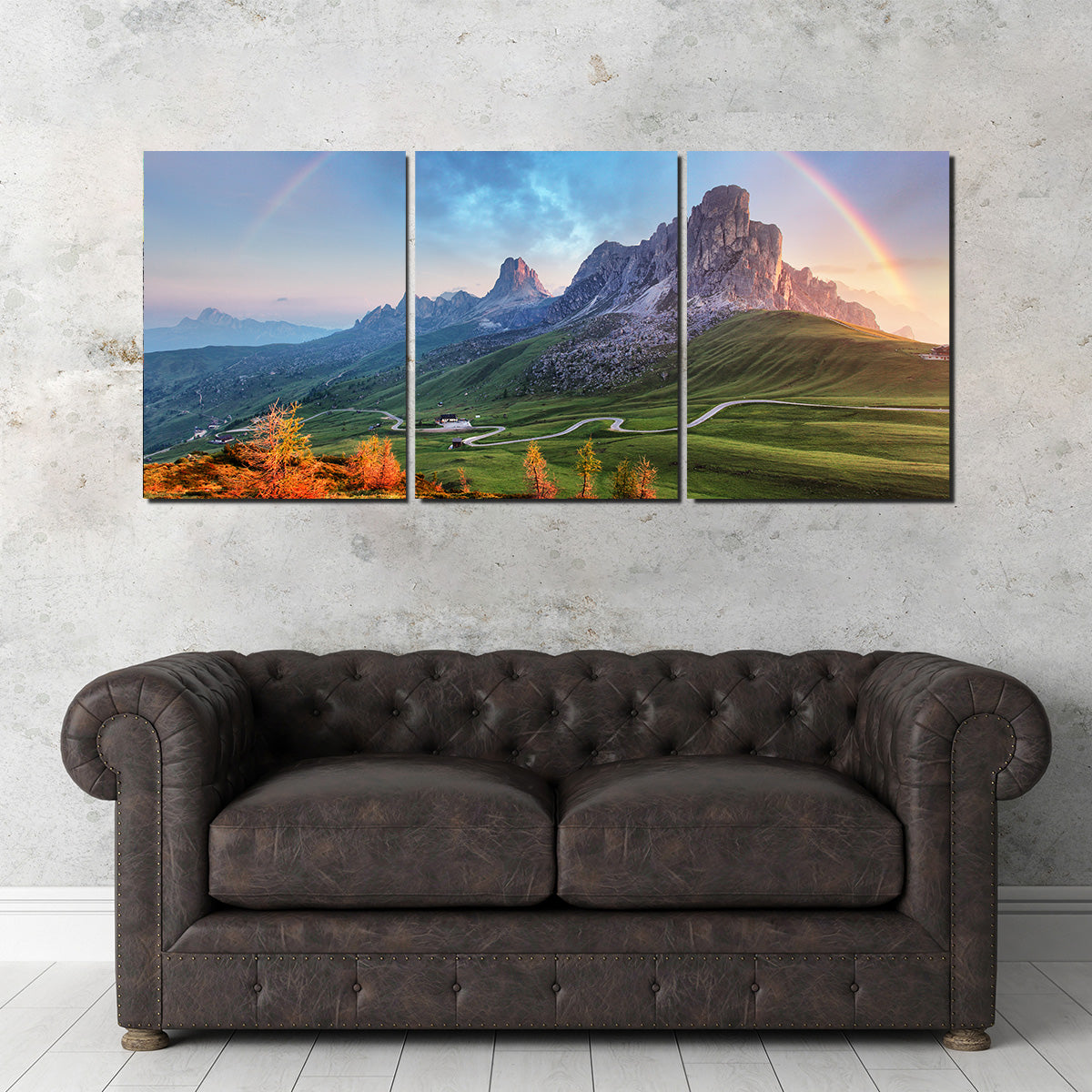 Stunning Rainbow In The Alps Wall Art for Home Decor