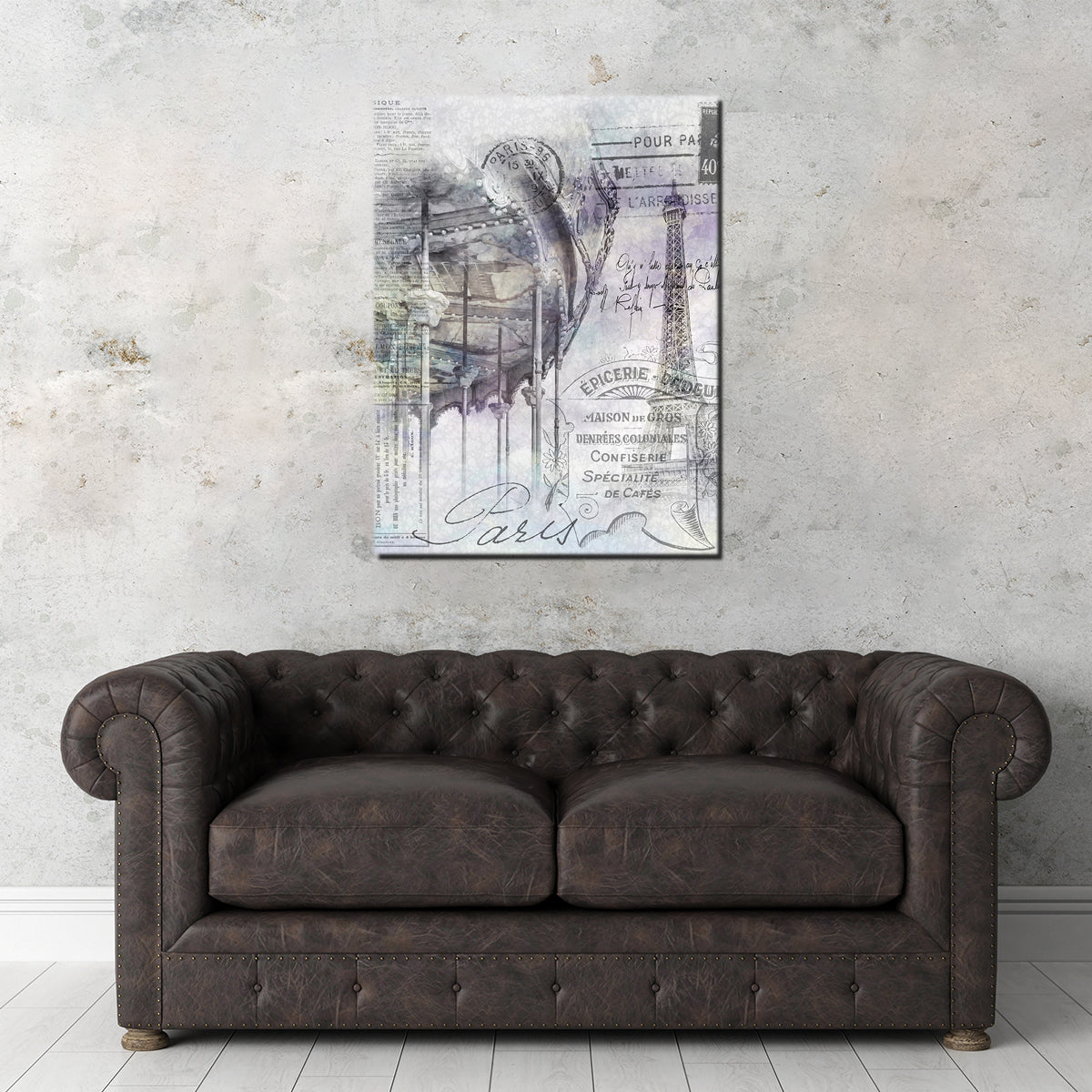 Exquisite Paris Collage - Eiffel Tower And Carousel Wall Art for Stunning Decor