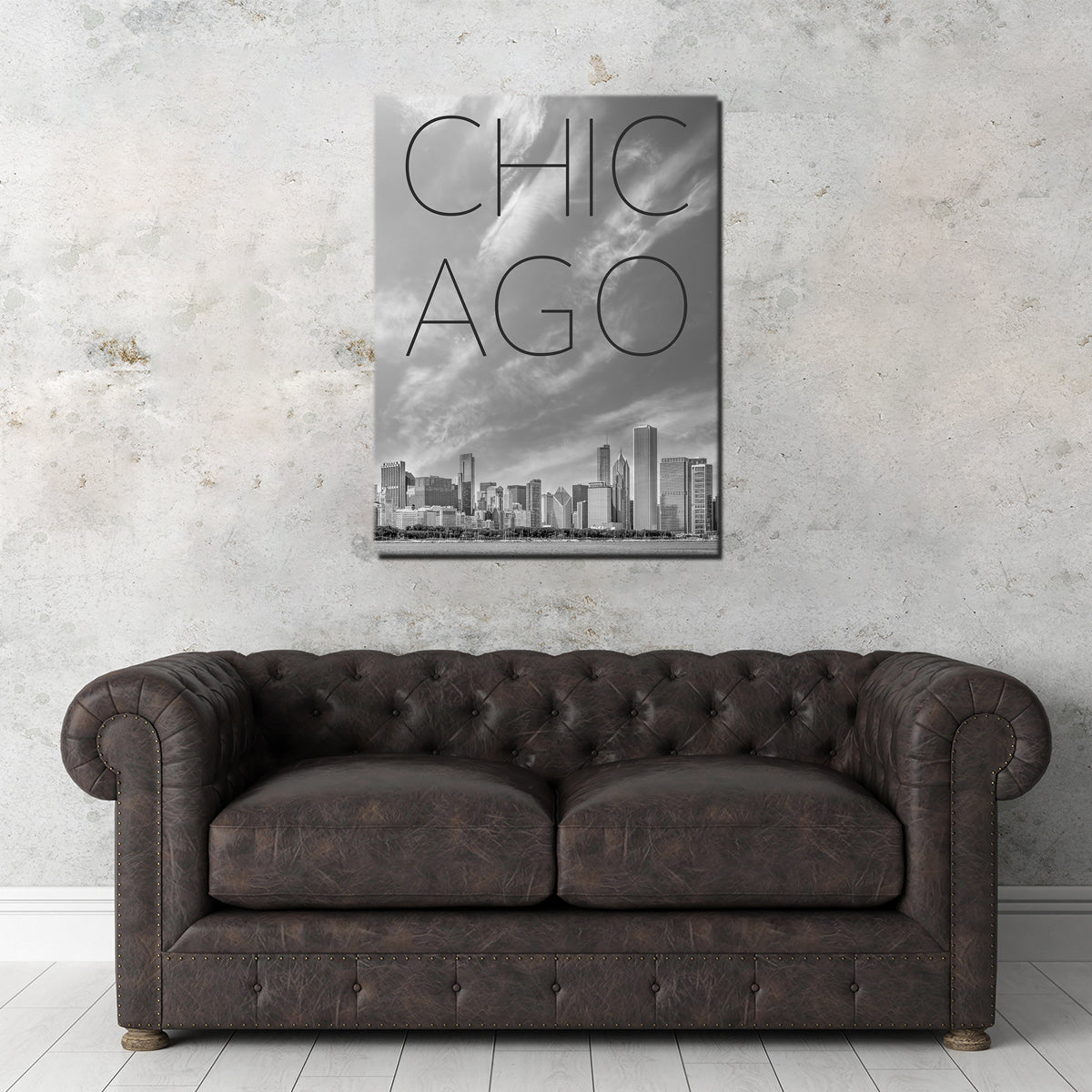 Stunning Chicago Skyline Text Wall Art by Melanie Viola