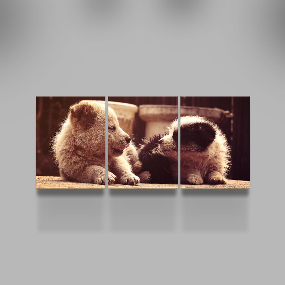 Dog's Best Friend Wall Art - Stunning Handmade Canvas by George Sorin