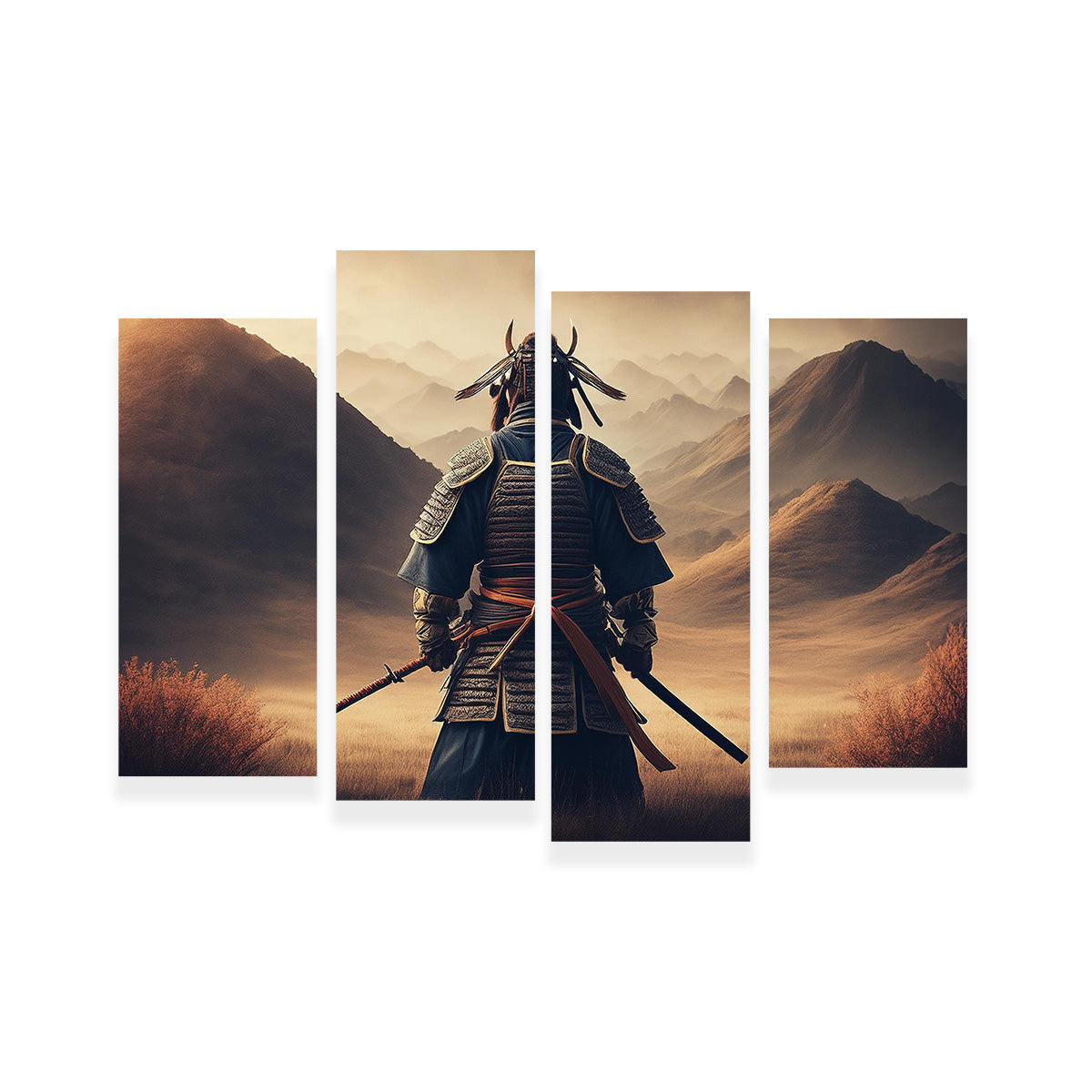 Exquisite Lone Samurai Warrior Wall Art for Stunning Home Decor