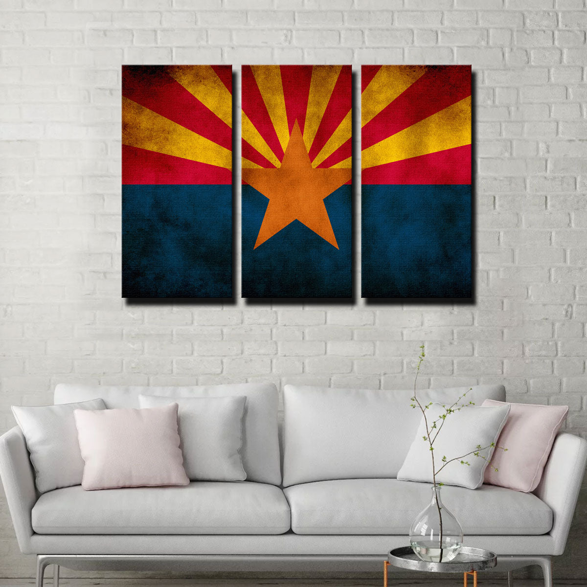 Stunning Grunge Arizona State Flag Wall Art for Unique Home Decor