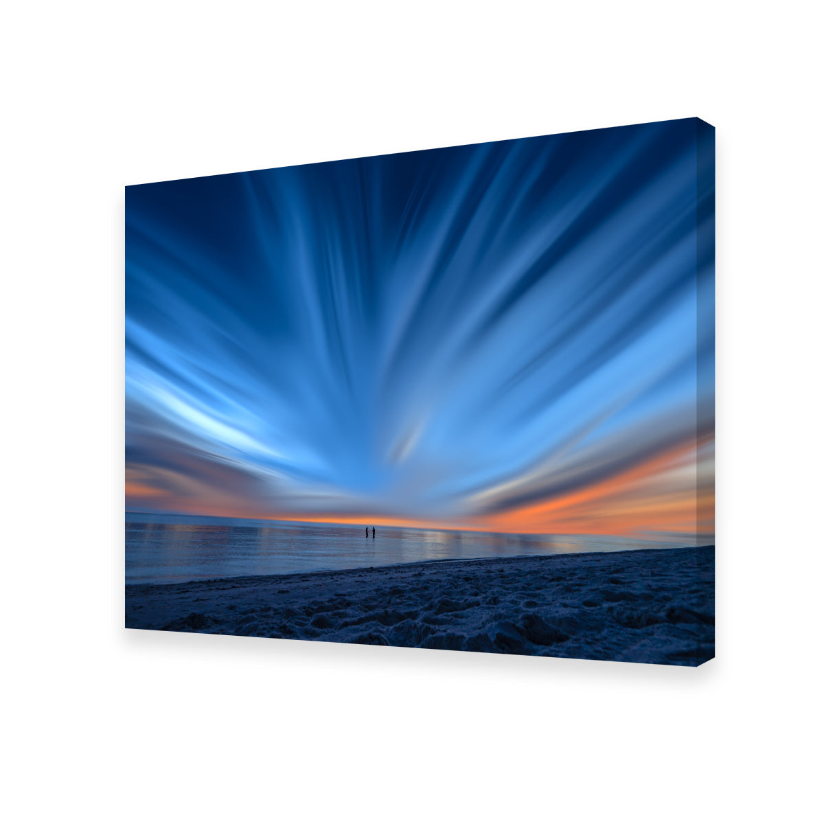 Blue Explosion Wall Art by Eileen Rollin - Museum Quality Canvas Print