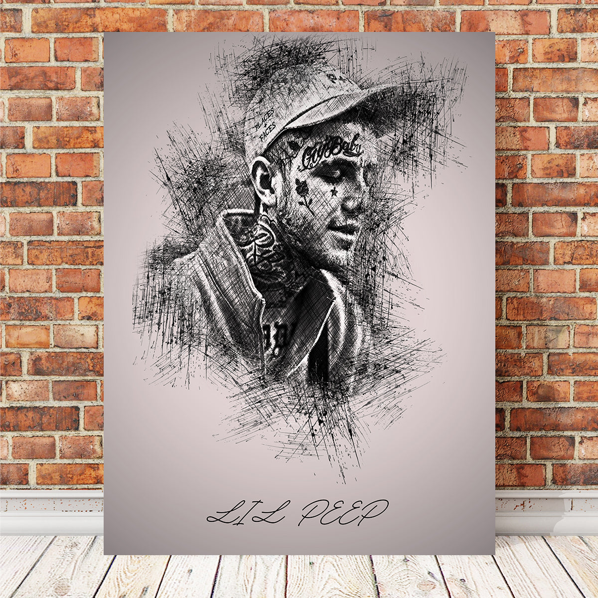 Stunning Lil Peep Sketch Wall Art for Bedroom Decor