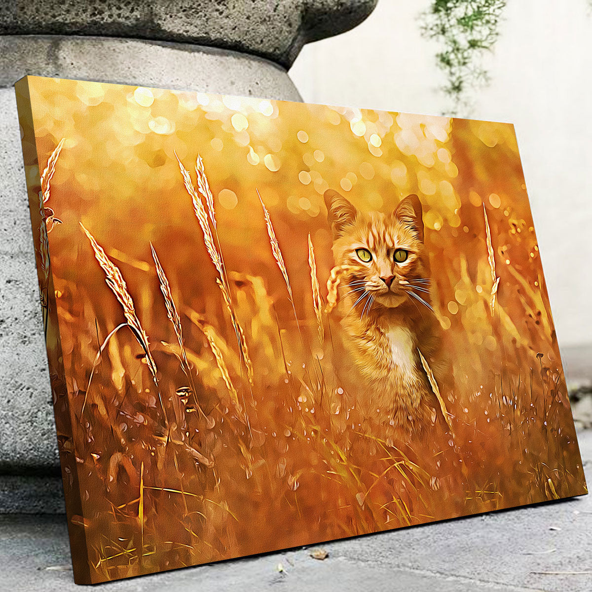 Charming Little Tiger In The Grass Wall Art by Denise Dundon