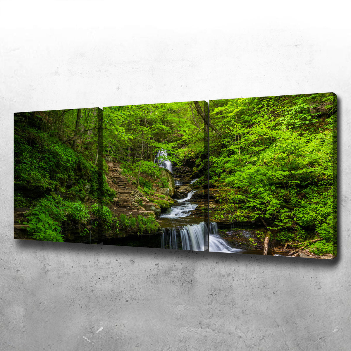 Stunning Ricketts Glen State Park Wall Art - Museum Quality Canvas on Sustainable Pine Frames