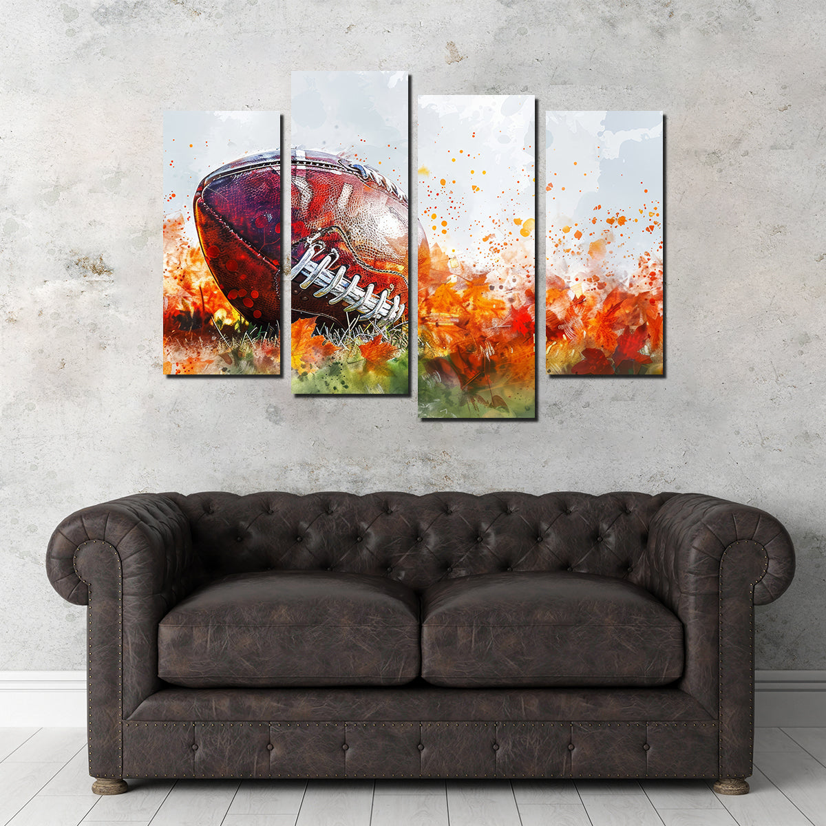 Stunning Football Abstract Wall Art for Sports Enthusiasts