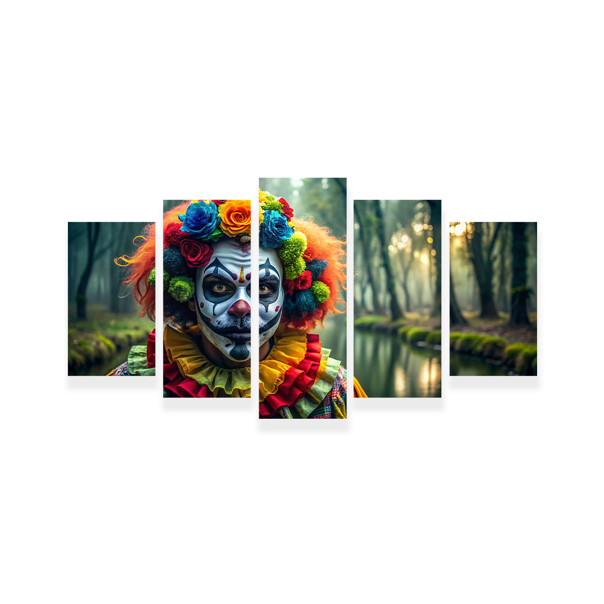 Unique Dia de Los Muertos Swamp Clown Wall Art for Stunning Home Decor