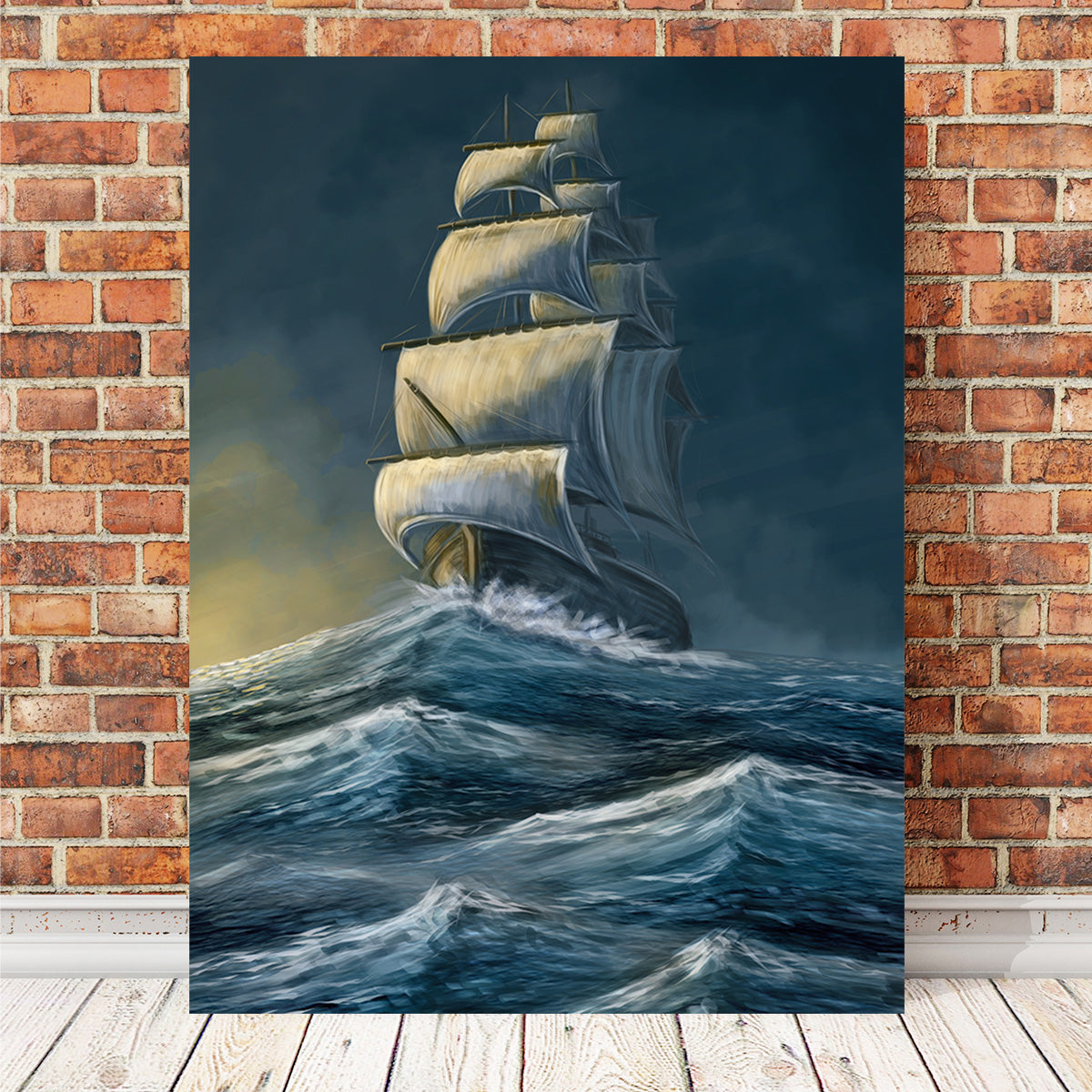 Enchanting Galleon Under the Dark Sky Wall Art for Home Decor