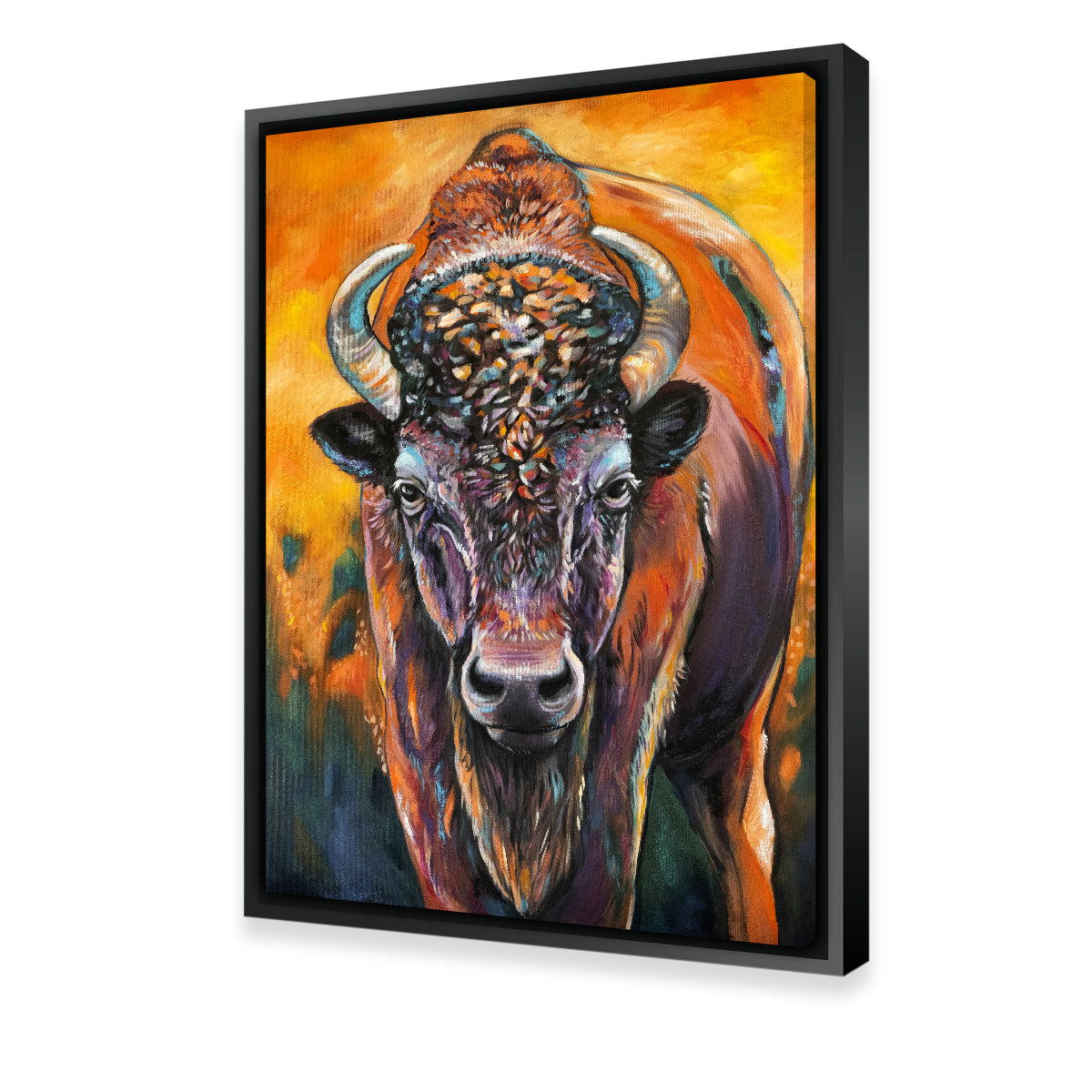 Exquisite Bison Oil Painting Wall Art for Stunning Home Decor