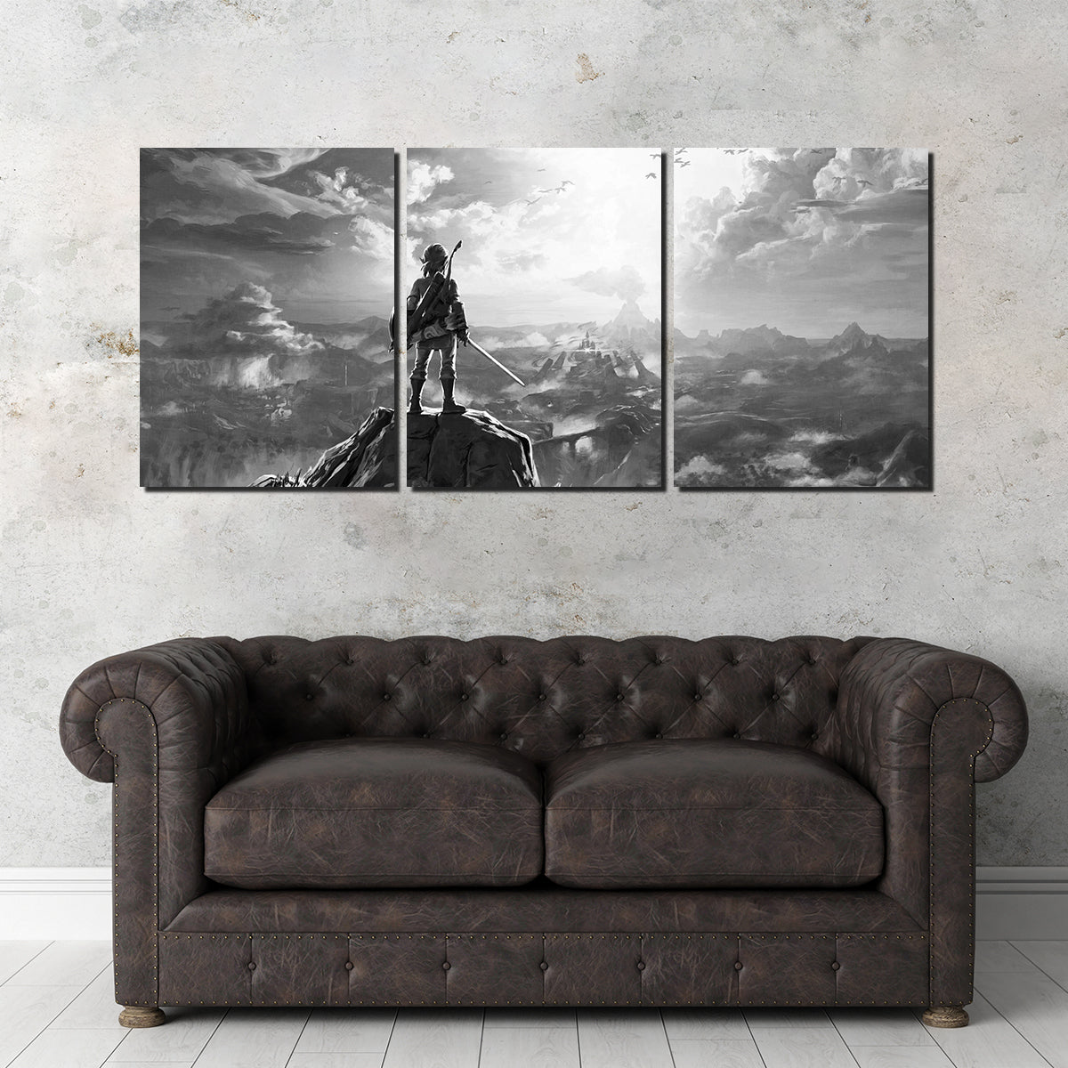 Zelda Inspired Grayscale Wall Art for Stunning Home Decor