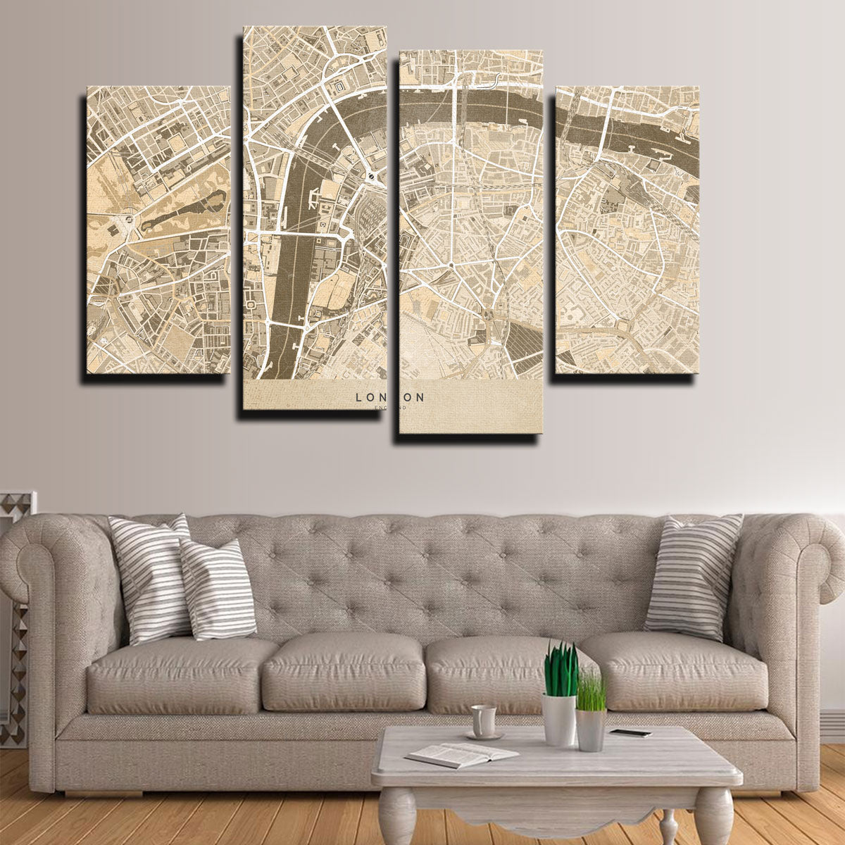 Stunning London Map 3 Wall Art by Blursbyai