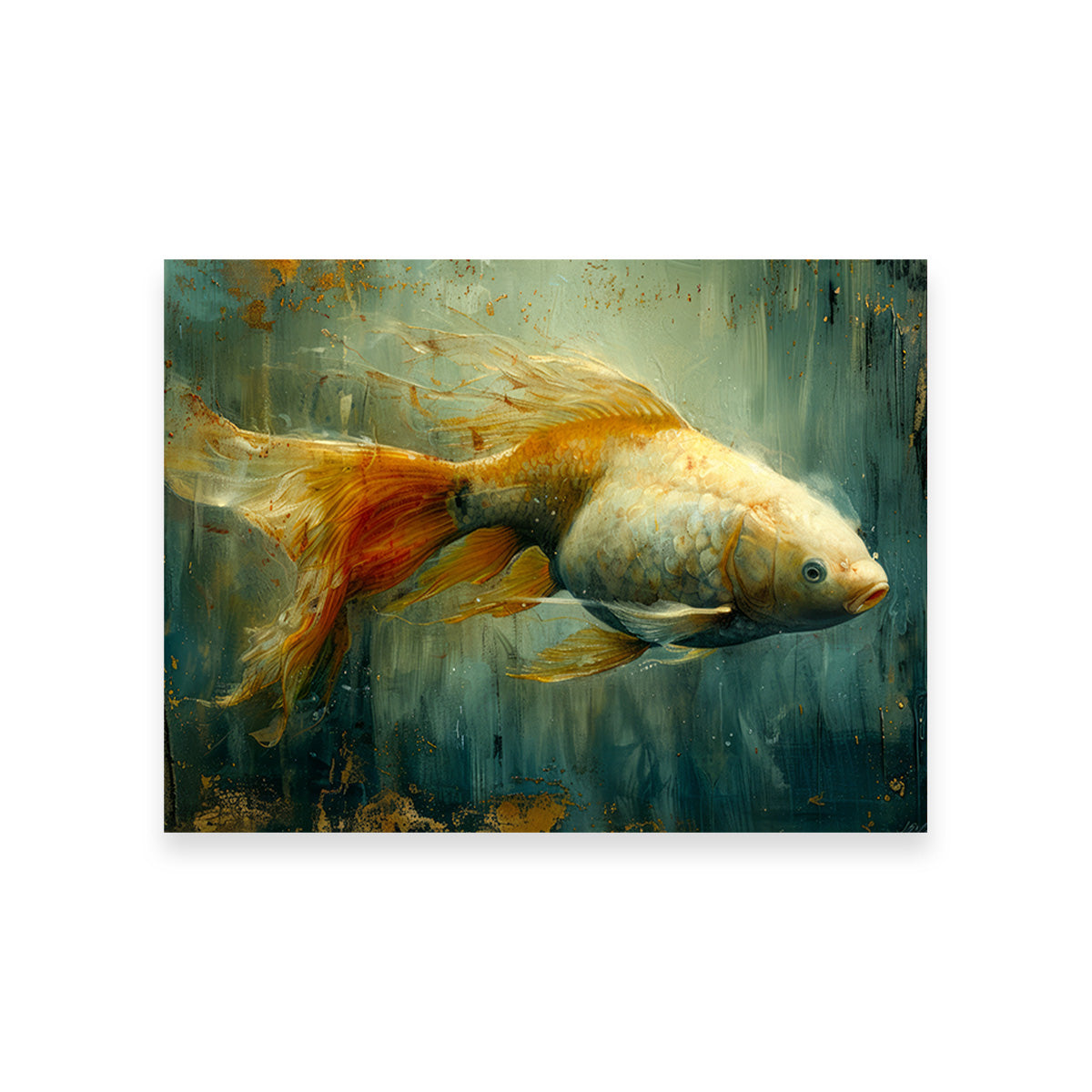 Stunning Golden Koi Fish Wall Art for Elegant Home Decor