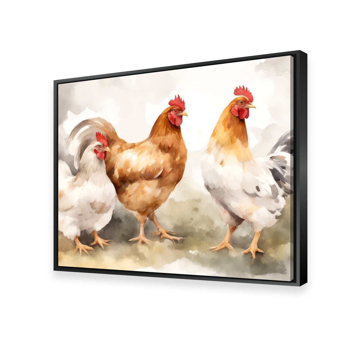 Stunning Chicken Watercolor Wall Art for Home Decor