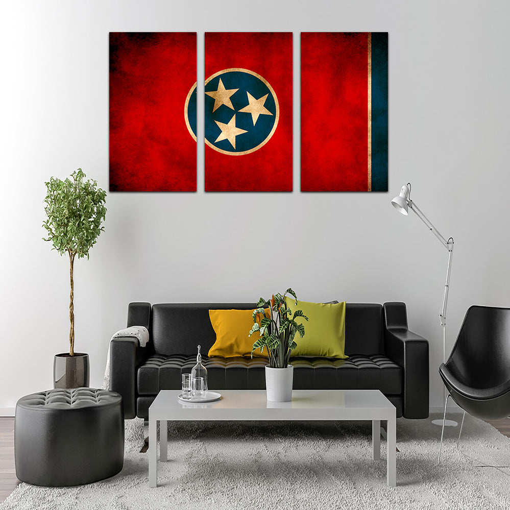 Vintage Tennessee Flag Grunge Wall Art for Stunning Home Decor