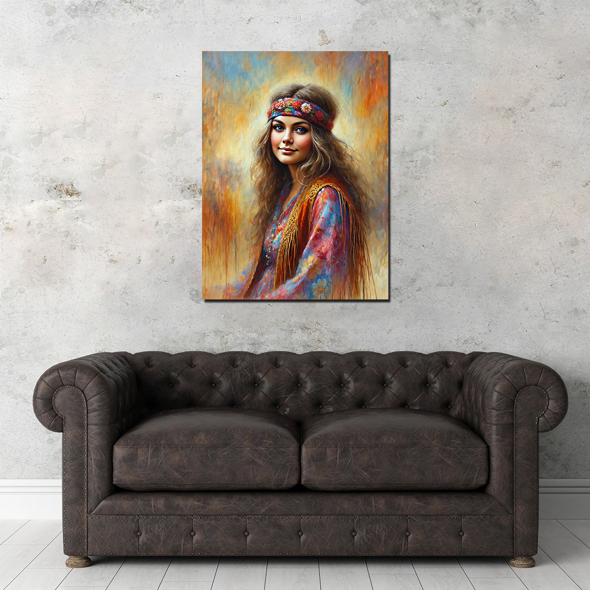 Stylish Hippie-Inspired Beauty Wall Art for Home Decor