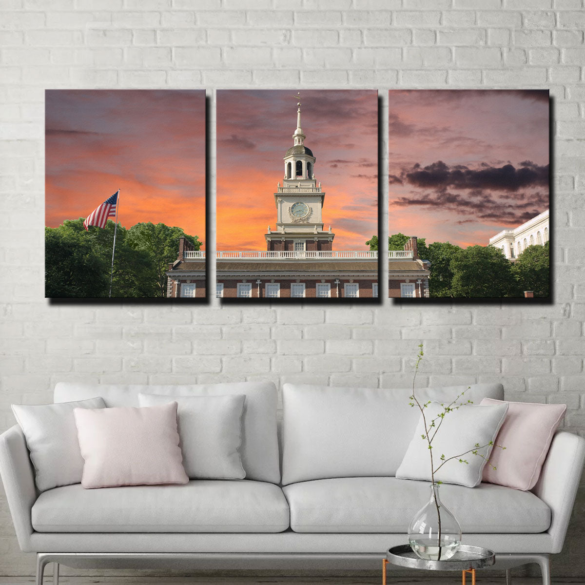 Stunning Independence Hall Sunset Wall Art for Your Home Decor