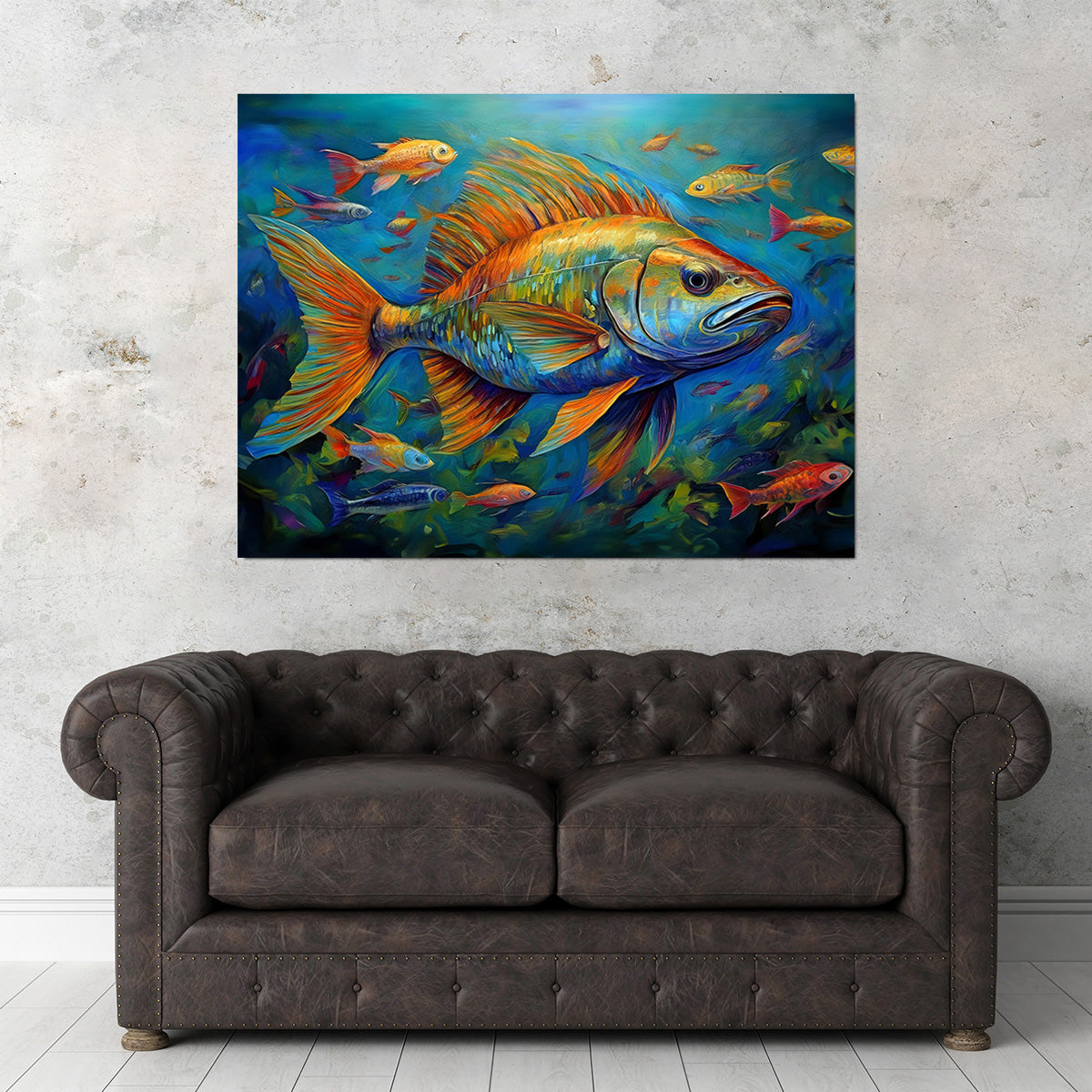 Exquisite Fish Painting Wall Art for Stunning Home Decor