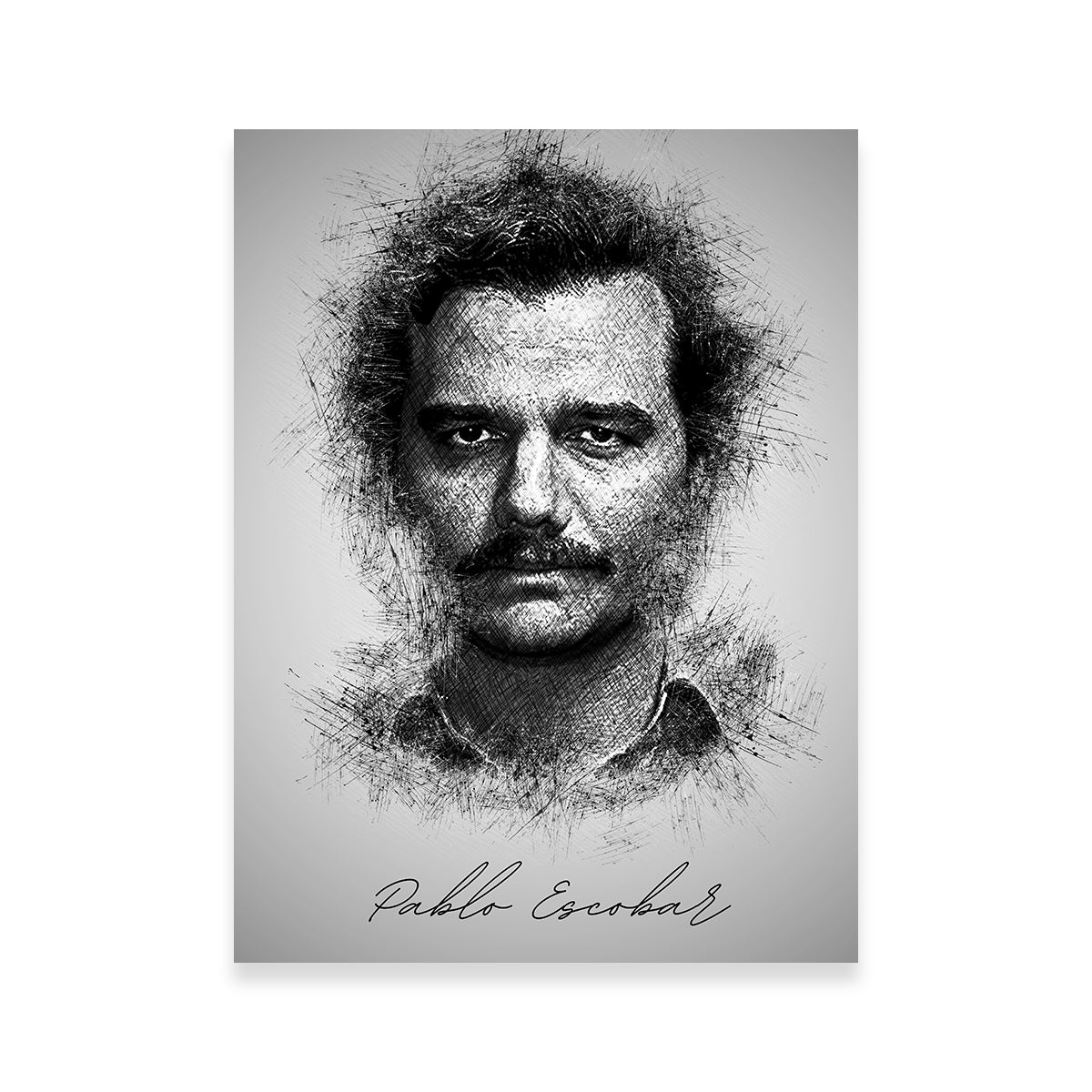 Authentic Pablo Escobar Sketch Wall Art for Stunning Home Decor