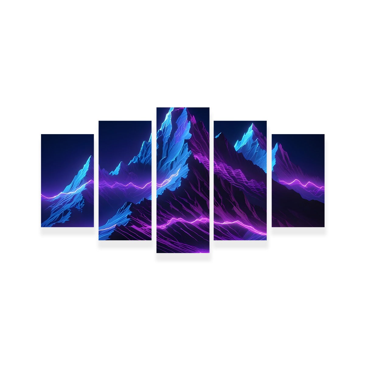 Stunning Futuristic Mountain Range Wall Art for Modern Interiors