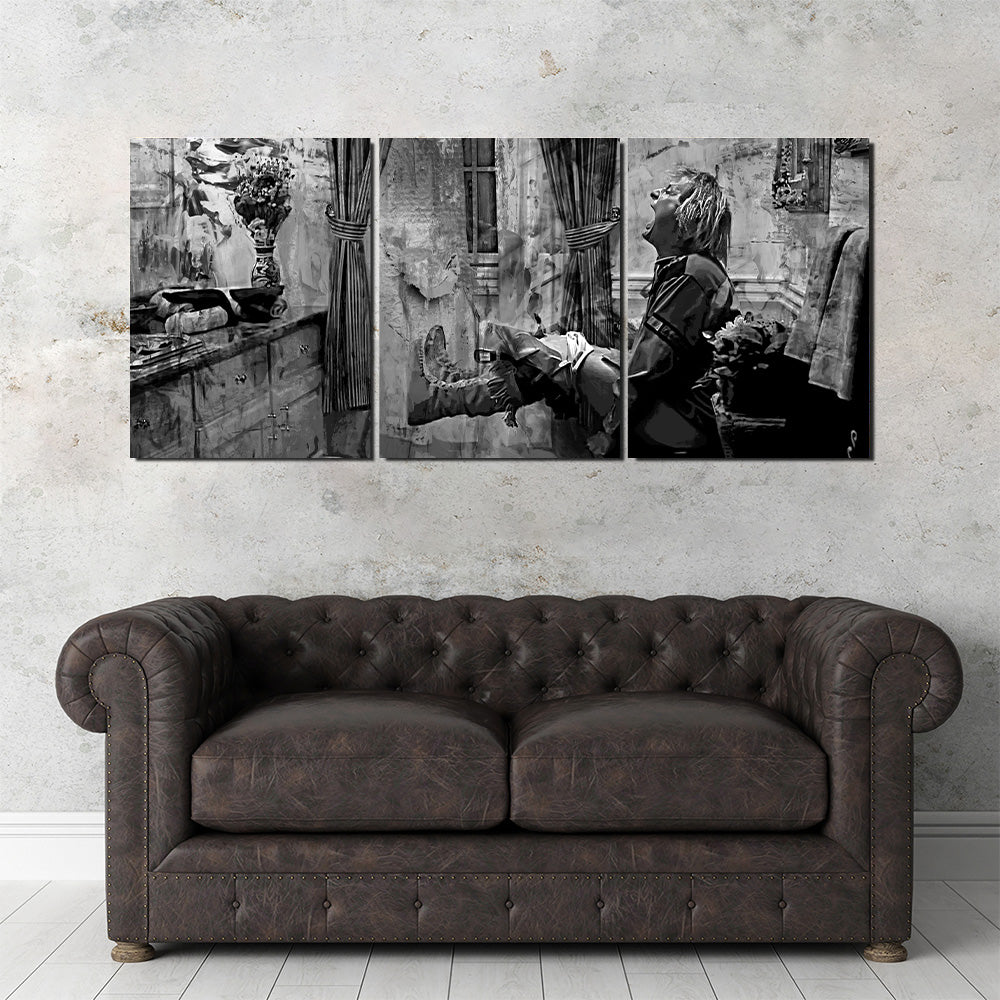 Eye - catching Dumb & Dumber Grayscale Bathroom Decor Wall Art