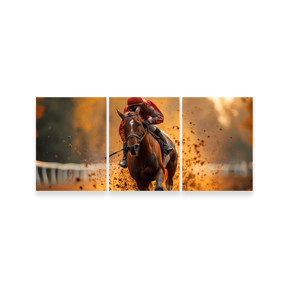 Exquisite Jockey on Horse Racing Wall Art for Stunning Decor