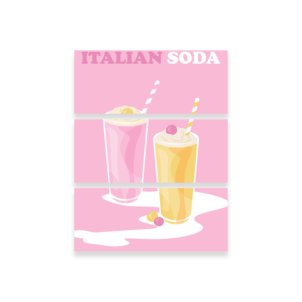 Gorgeous Italian Soda Wall Art by Groovy Vibe Studio