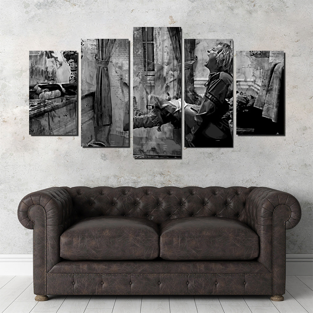 Eye - catching Dumb & Dumber Grayscale Bathroom Decor Wall Art