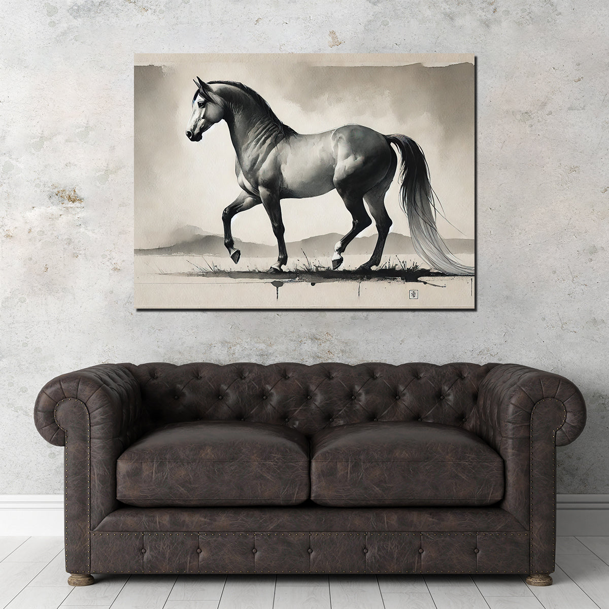 Exquisite Ink Wash Horse Wall Art for Stunning Home Decor