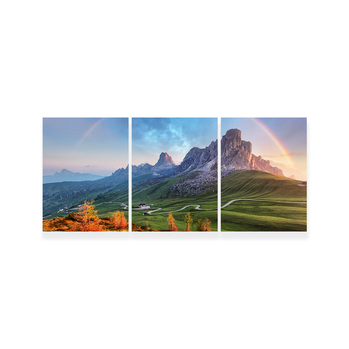 Stunning Rainbow In The Alps Wall Art for Home Decor