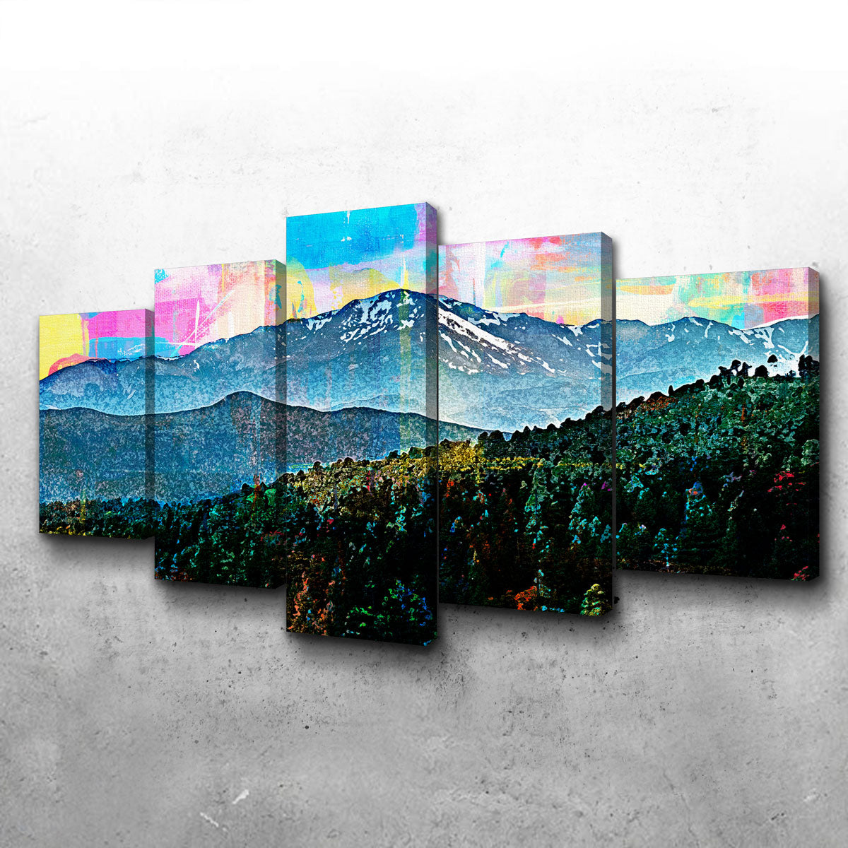Stunning Abstract Pikes Peak Wall Art for Your Home Decor