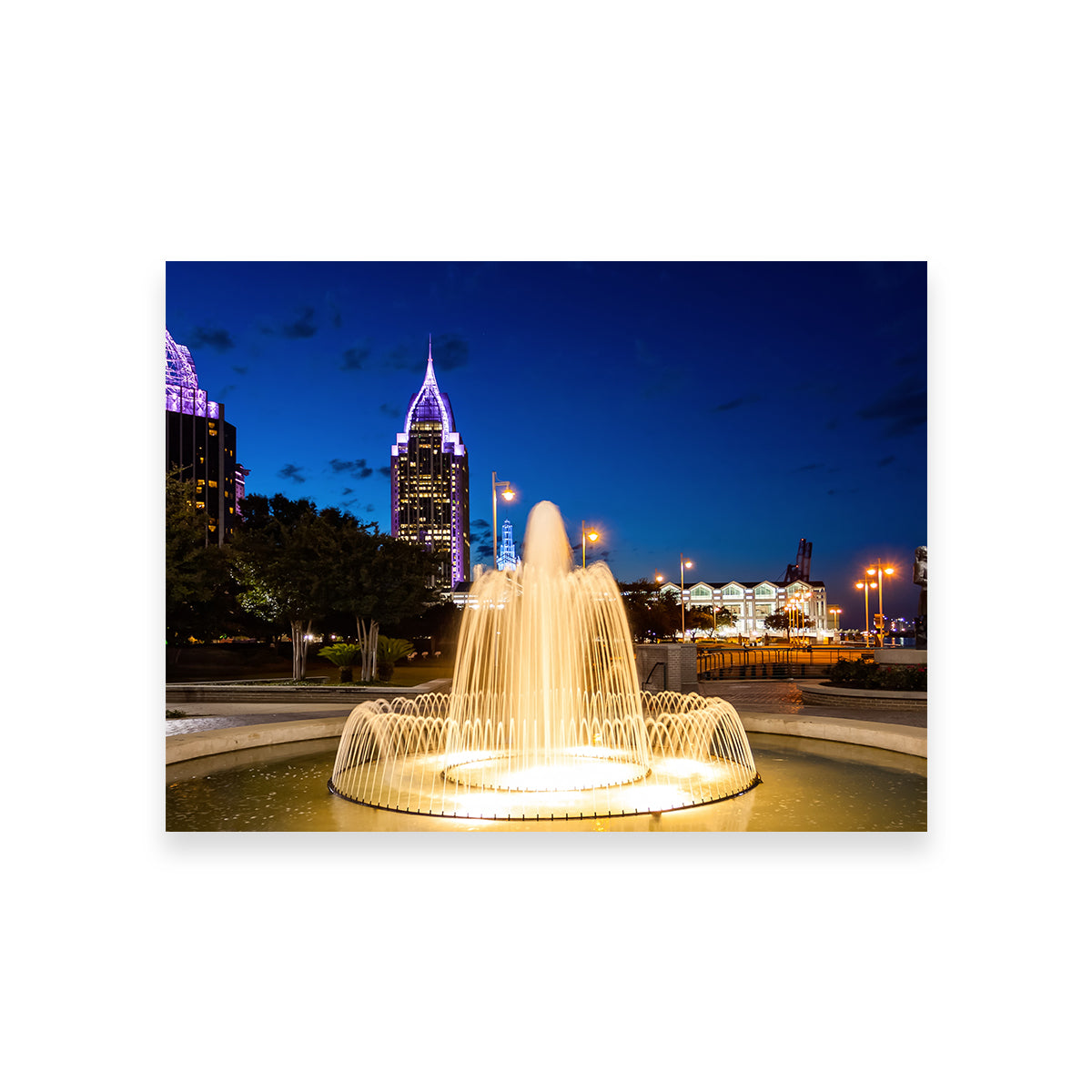Downtown Mobile - Stunning Fountain Wall Art for Your Space