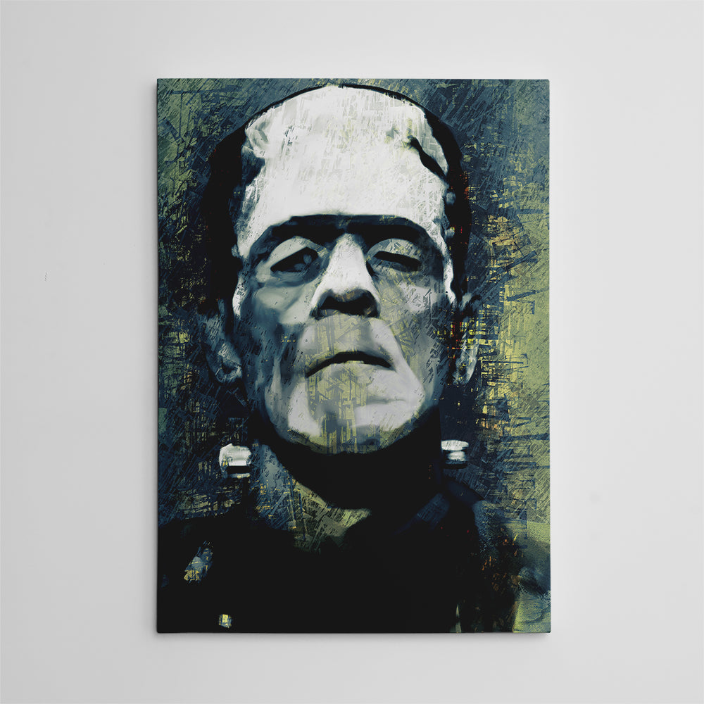 Frankenstein Wall Art by Andy Brackpool - Museum Quality Canvas on Sustainable Pine Wood Frames