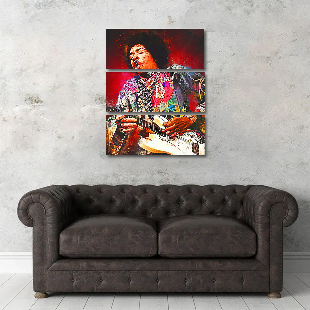 Jimi Hendrix Iconic Rockin Wall Art - Ideal for Music Lovers