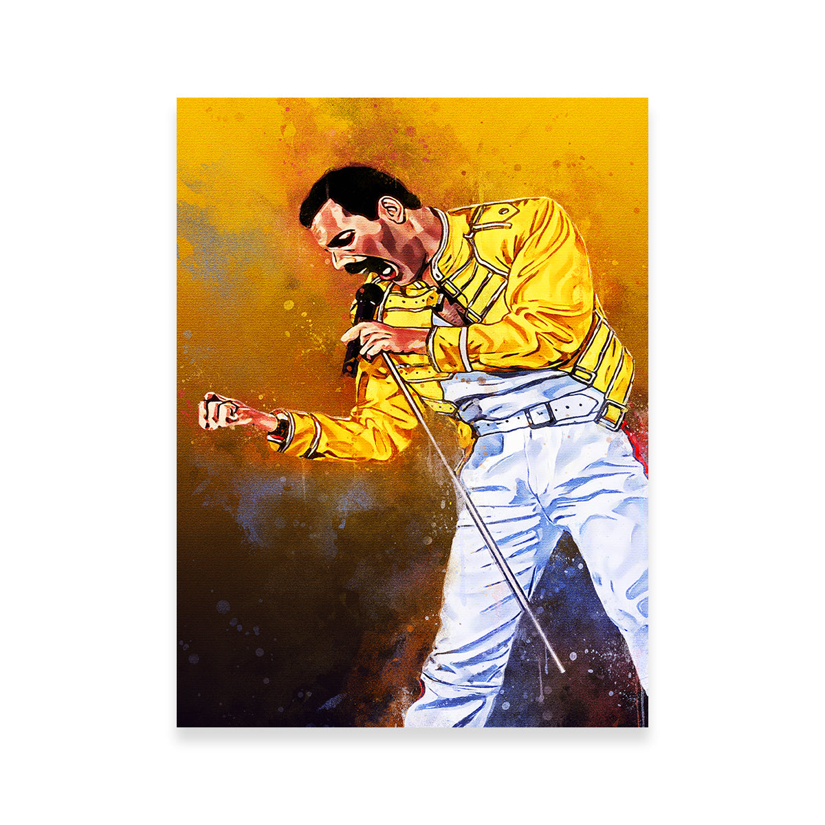 Gorgeous Freddie Mercury Painting Wall Art for Stunning Home Decor