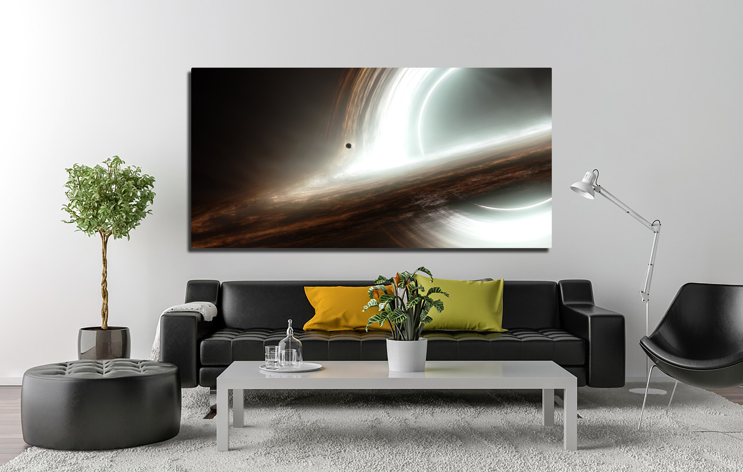 Stunning Interstellar Gargantua Panoramic Wall Art for Cosmic Decor