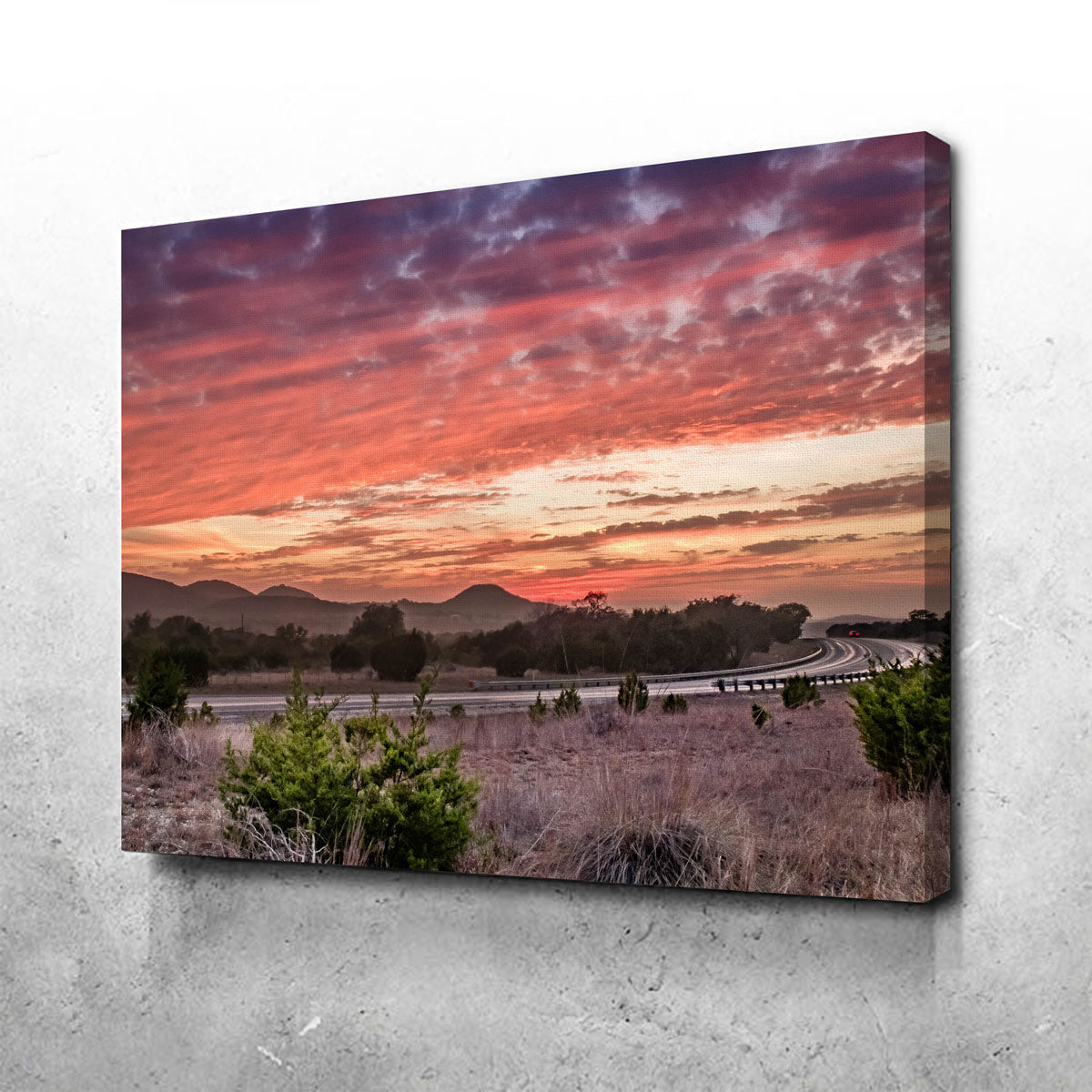 Gorgeous Texas Hill Country Sunset Wall Art for Stunning Home Decor