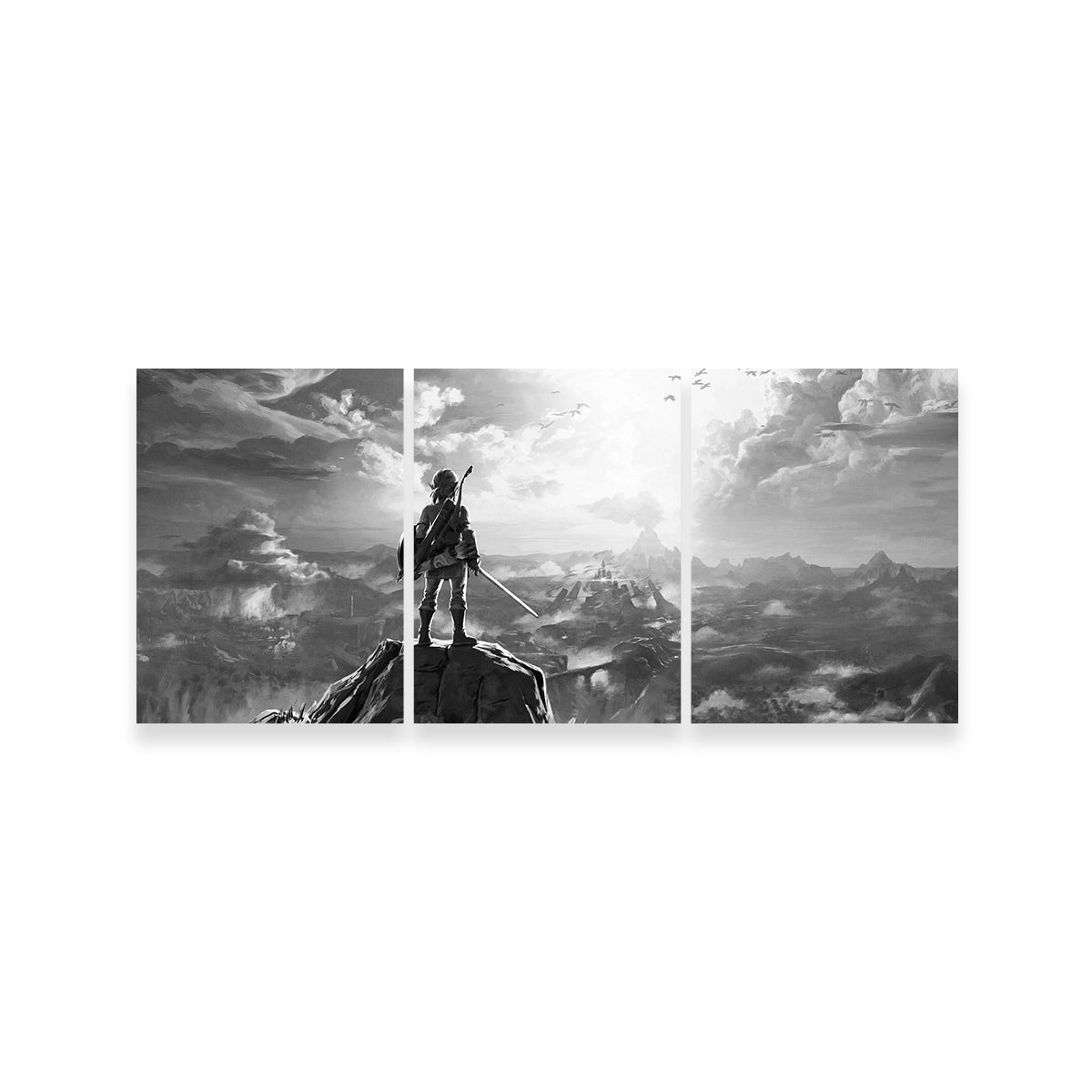 Zelda Inspired Grayscale Wall Art for Stunning Home Decor