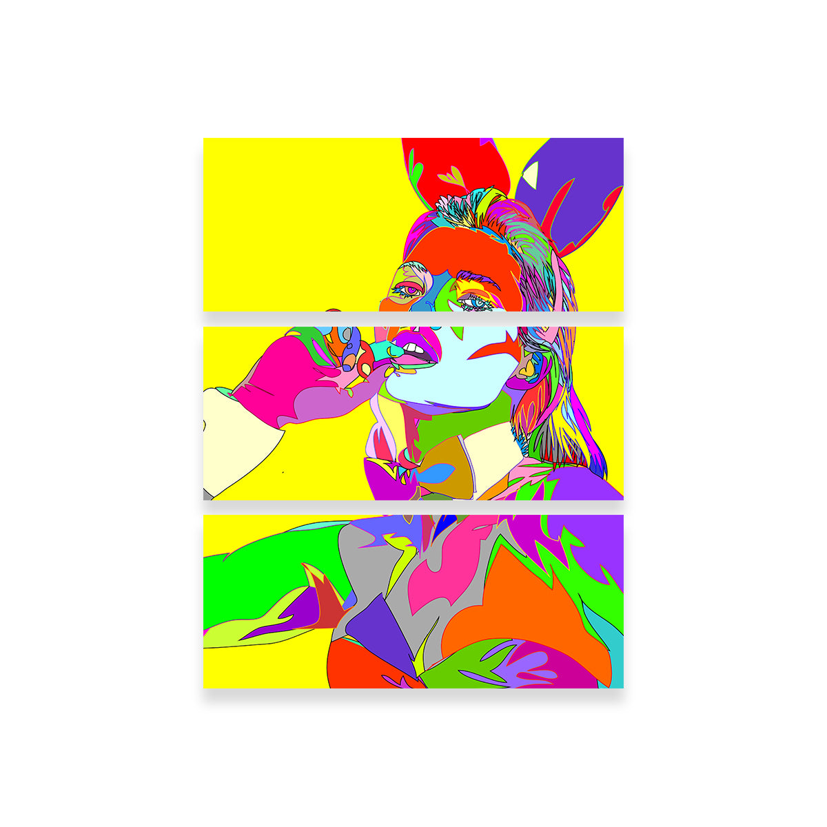 Eye - catching Abstract Kate Moss Wall Art for Home Decor