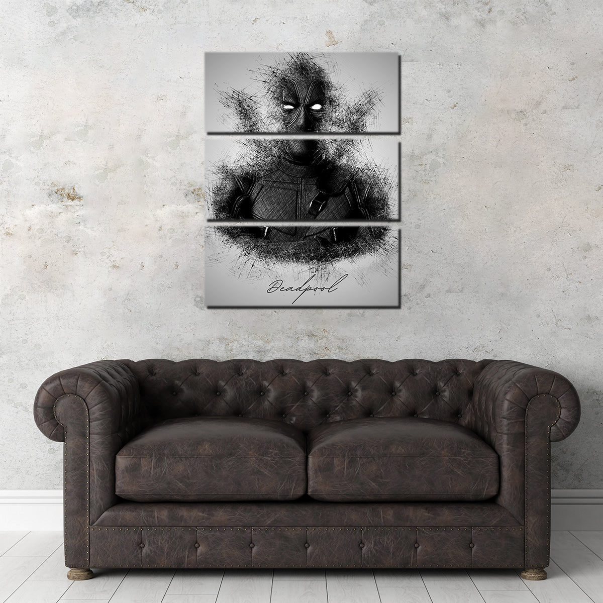 Stunning DeadPool Sketch Wall Art for Your Home Decor