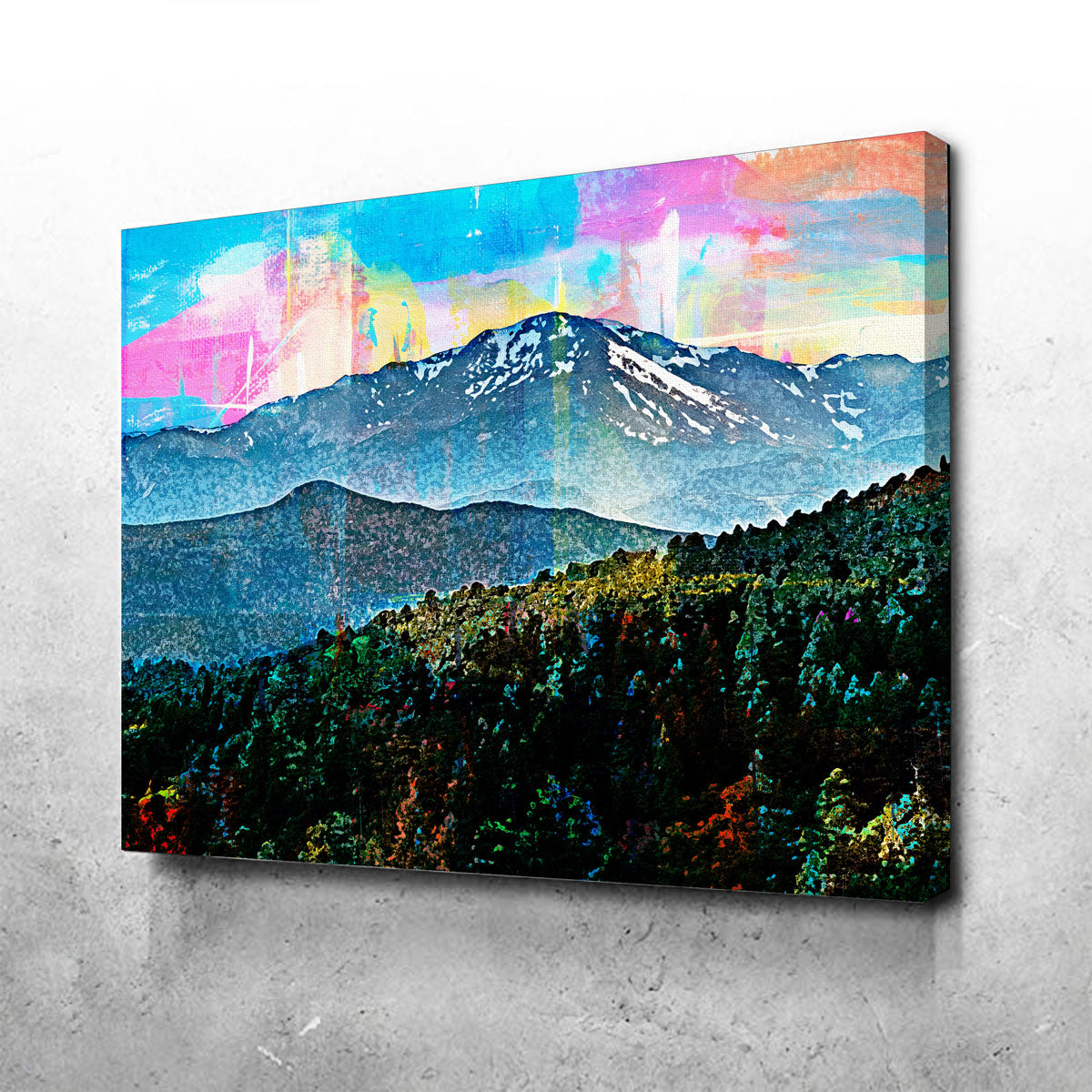 Stunning Abstract Pikes Peak Wall Art for Your Home Decor