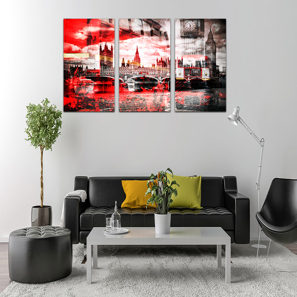 Stunning City Art LONDON Red Bus Composing Wall Art by Melanie Viola