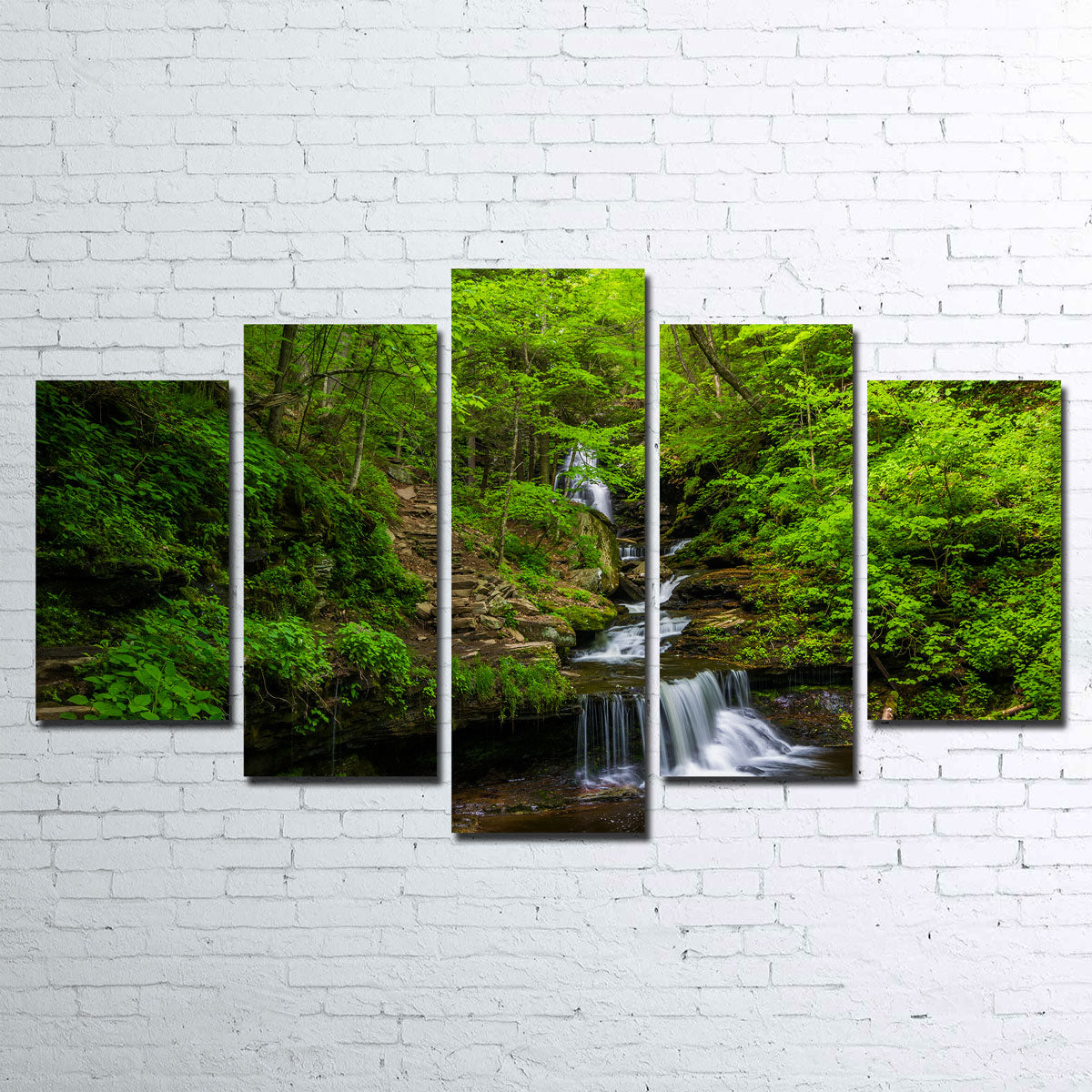 Stunning Ricketts Glen State Park Wall Art - Museum Quality Canvas on Sustainable Pine Frames